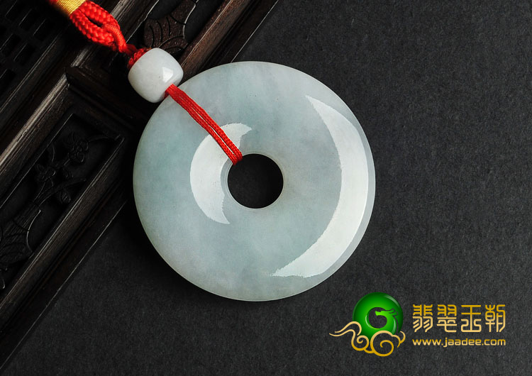 糯冰种淡晴水缅甸翡翠A货平安扣挂件