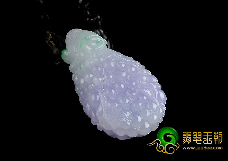 糯冰种春带彩缅甸翡翠A货多子多福挂件