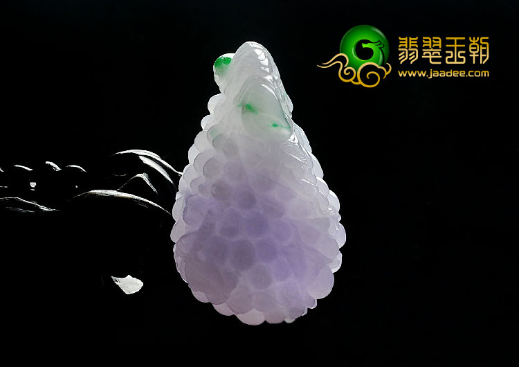 糯冰种春带彩缅甸翡翠A货多子多福挂件