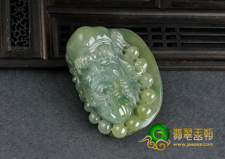 糯冰种黄翡晴水缅甸翡翠A货罗汉头挂件