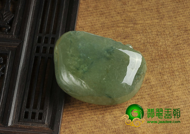糯冰种黄翡晴水缅甸翡翠A货罗汉头挂件