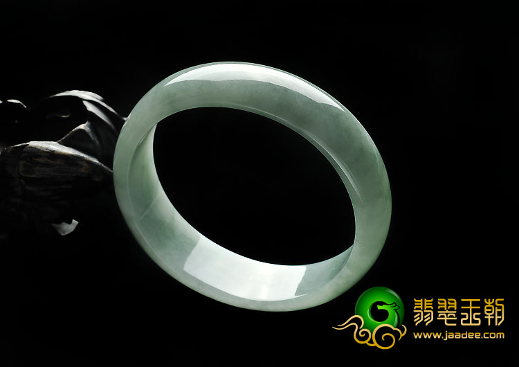 糯冰种飘花缅甸翡翠A货贵妃镯（52.7-48.3mm）