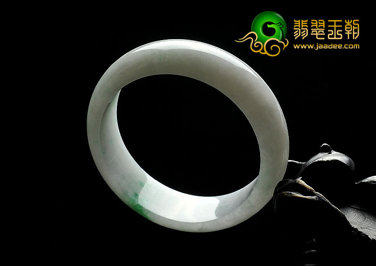 糯冰种飘翠缅甸翡翠A货手镯（57.2mm）