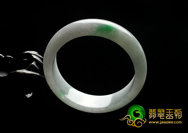 糯冰种飘翠缅甸翡翠A货手镯（57.4mm）