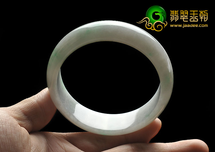 糯冰种飘翠缅甸翡翠A货手镯（60.3mm）