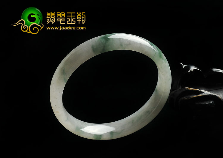 糯冰种飘花缅甸翡翠A货手镯（59mm）
