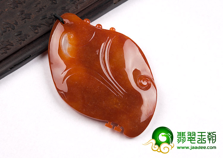 糯冰种红黄翡缅甸翡翠A货仿古龙凤呈祥挂件