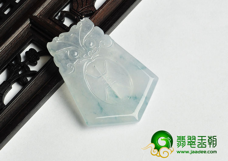 冰种略飘花缅甸翡翠A货寿牌挂件