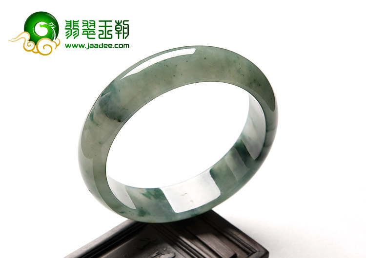 冰种飘花缅甸翡翠A货手镯（56mm）
