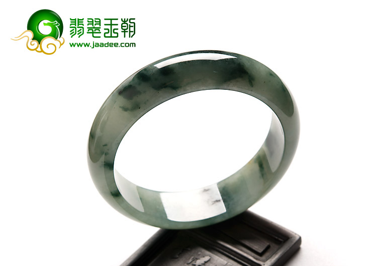 冰种飘花缅甸翡翠A货手镯（57.5mm）