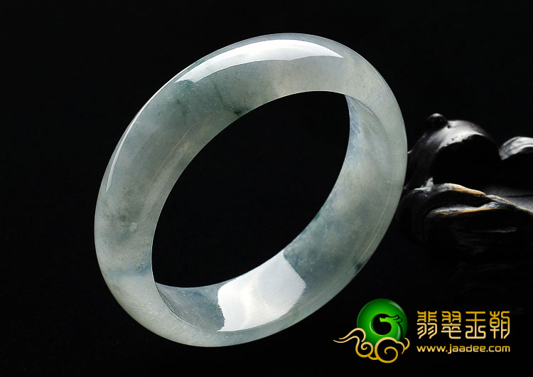 冰种飘花缅甸翡翠A货手镯（57.3mm）