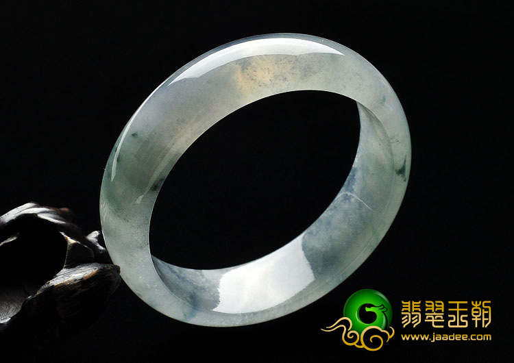 冰种飘花缅甸翡翠A货手镯（57.3mm）
