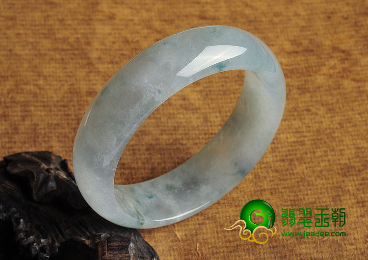 冰种飘花缅甸翡翠A货手镯（57.3mm）