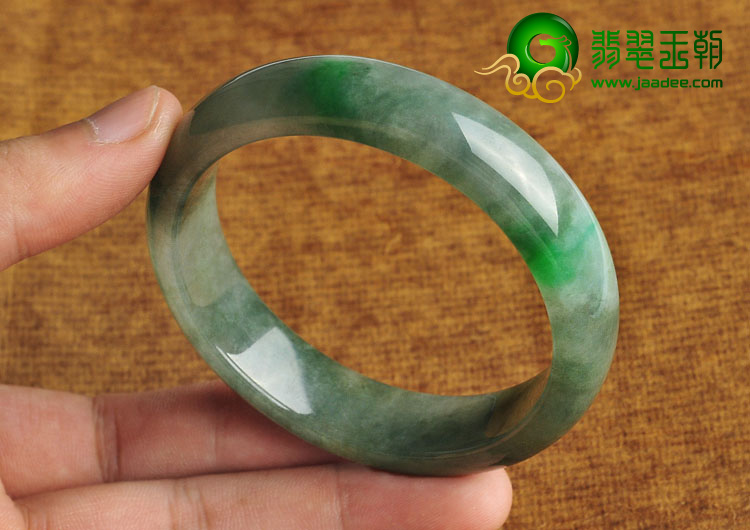 糯冰种飘花缅甸翡翠A货手镯（58.2mm）