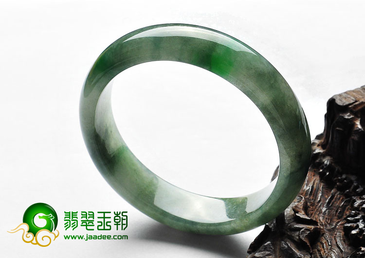 糯冰种飘花缅甸翡翠A货手镯（58.2mm）