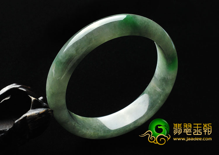 糯冰种飘花缅甸翡翠A货手镯（58.2mm）