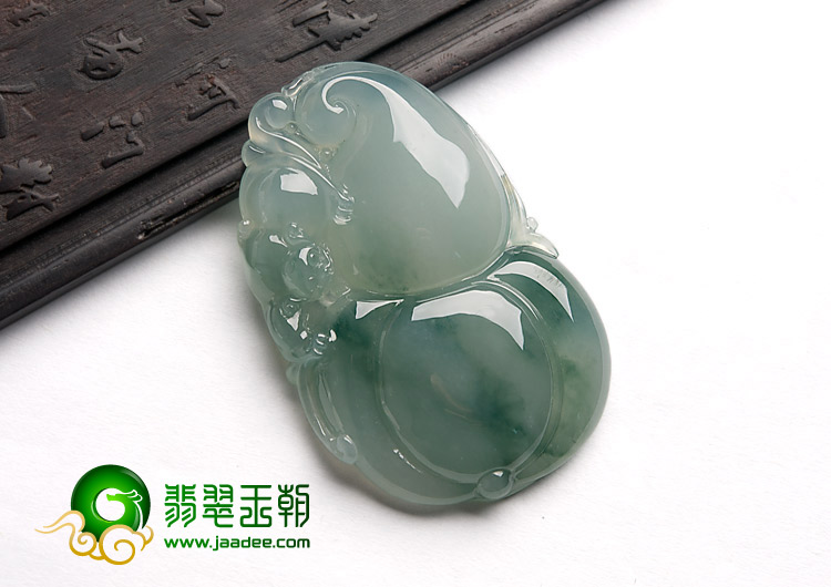 冰种飘花缅甸翡翠A货福禄寿挂件