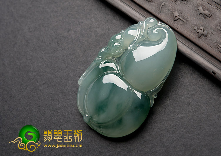 冰种飘花缅甸翡翠A货福禄寿挂件