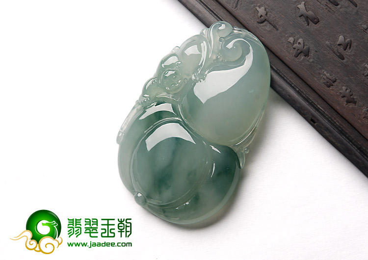冰种飘花缅甸翡翠A货福禄寿挂件