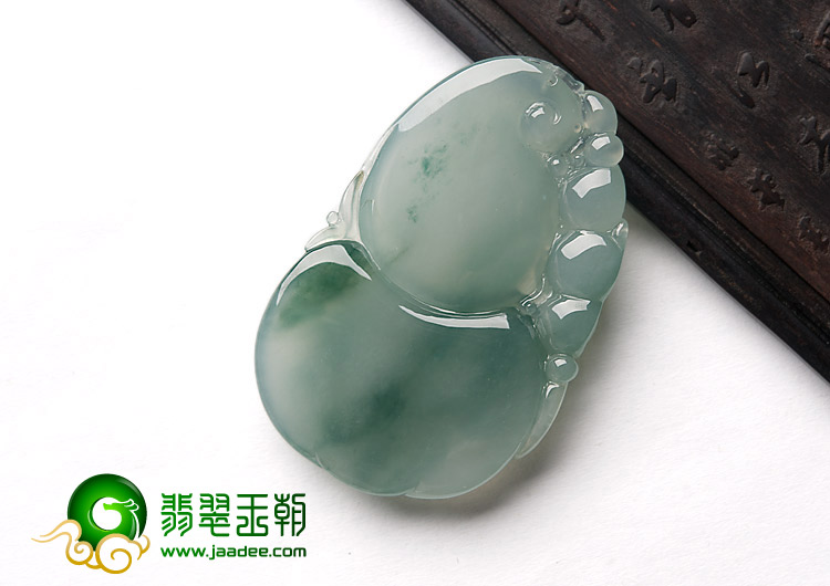 冰种飘花缅甸翡翠A货福禄寿挂件