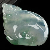 冰种飘翠缅甸翡翠A货如意挂件