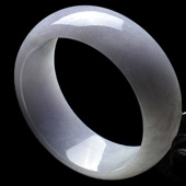 糯冰种紫罗兰缅甸翡翠A货手镯（52mm）