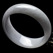 糯冰种紫罗兰缅甸翡翠A货手镯（58mm）
