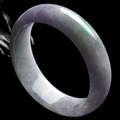 糯冰种春带彩缅甸翡翠A货手镯（59mm）