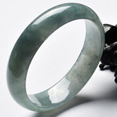 冰种晴水缅甸翡翠A货手镯（63.3mm）