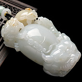 糯冰种黄翡缅甸翡翠A货事事如意手玩件