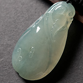 冰种晴水缅甸翡翠A货如意挂件