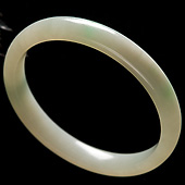 糯冰种晴水略飘翠缅甸翡翠A货手镯（51.2mm）