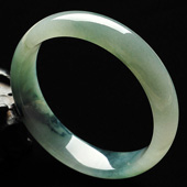 冰种飘花缅甸翡翠A货手镯（57mm）