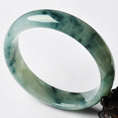 冰种飘花缅甸翡翠A货手镯（57.1mm）