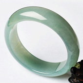 冰种晴水缅甸翡翠A货手镯（56.7mm）
