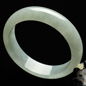 冰种淡晴水缅甸翡翠A货手镯（58.9mm）