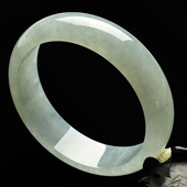 冰种淡晴水缅甸翡翠A货手镯（58.9mm）