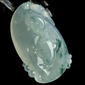 冰种飘花缅甸翡翠A货金蟾如意挂件