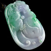 糯冰种春带彩缅甸翡翠A货福寿如意手玩件