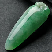 糯冰种飘翠缅甸翡翠A货福瓜挂件