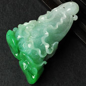 糯冰种阳绿缅甸翡翠A货白菜挂件