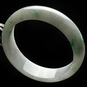 糯冰种飘翠缅甸翡翠A货手镯（60.2mm）