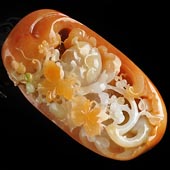 糯冰种红黄翡飘翠缅甸翡翠A货蝶恋花手玩件