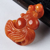 糯冰种红黄翡缅甸翡翠A货金玉满堂挂件