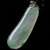 （超值推荐）冰种飘翠缅甸翡翠A货福瓜挂件