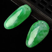 糯冰种飘翠缅甸翡翠A货福瓜挂件（单价）