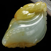 糯冰种黄翡缅甸翡翠A货福寿如意挂件