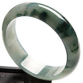 冰种飘花缅甸翡翠A货手镯（56mm）