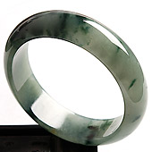 冰种飘花缅甸翡翠A货手镯（57.5mm）