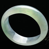 冰种晴水缅甸翡翠A货贵妃镯（54.3mm-46.5mm）
